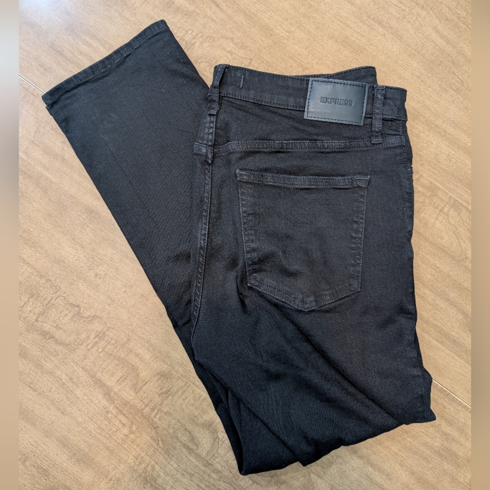 Express Men's Black Jeans size 33x32